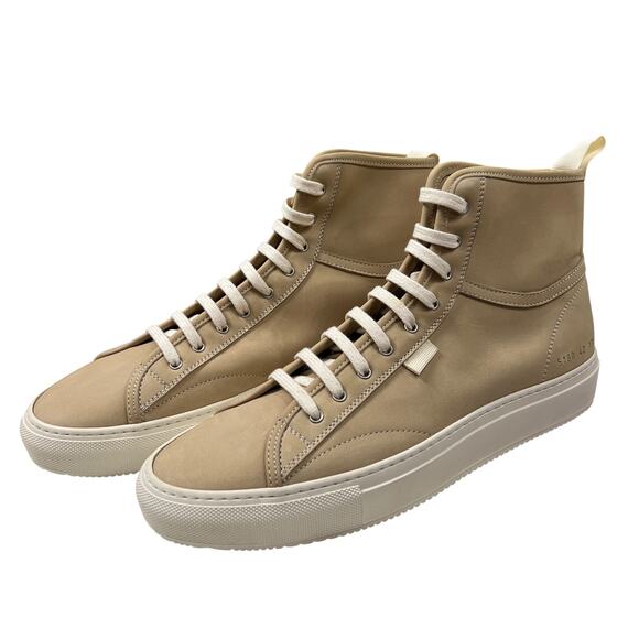 NEW Common Projects Tournament High Top Sneakers Nubuck Tan Shoes 5180 42 ITALY main image 8